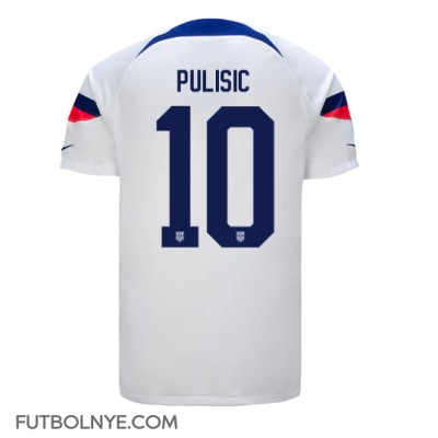 Camiseta Estados Unidos Christian Pulisic #10 Primera Equipación Mundial 2022 manga corta